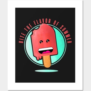 BITE THE FLAVOR OF SUMMER - Cool Summer Tee Posters and Art